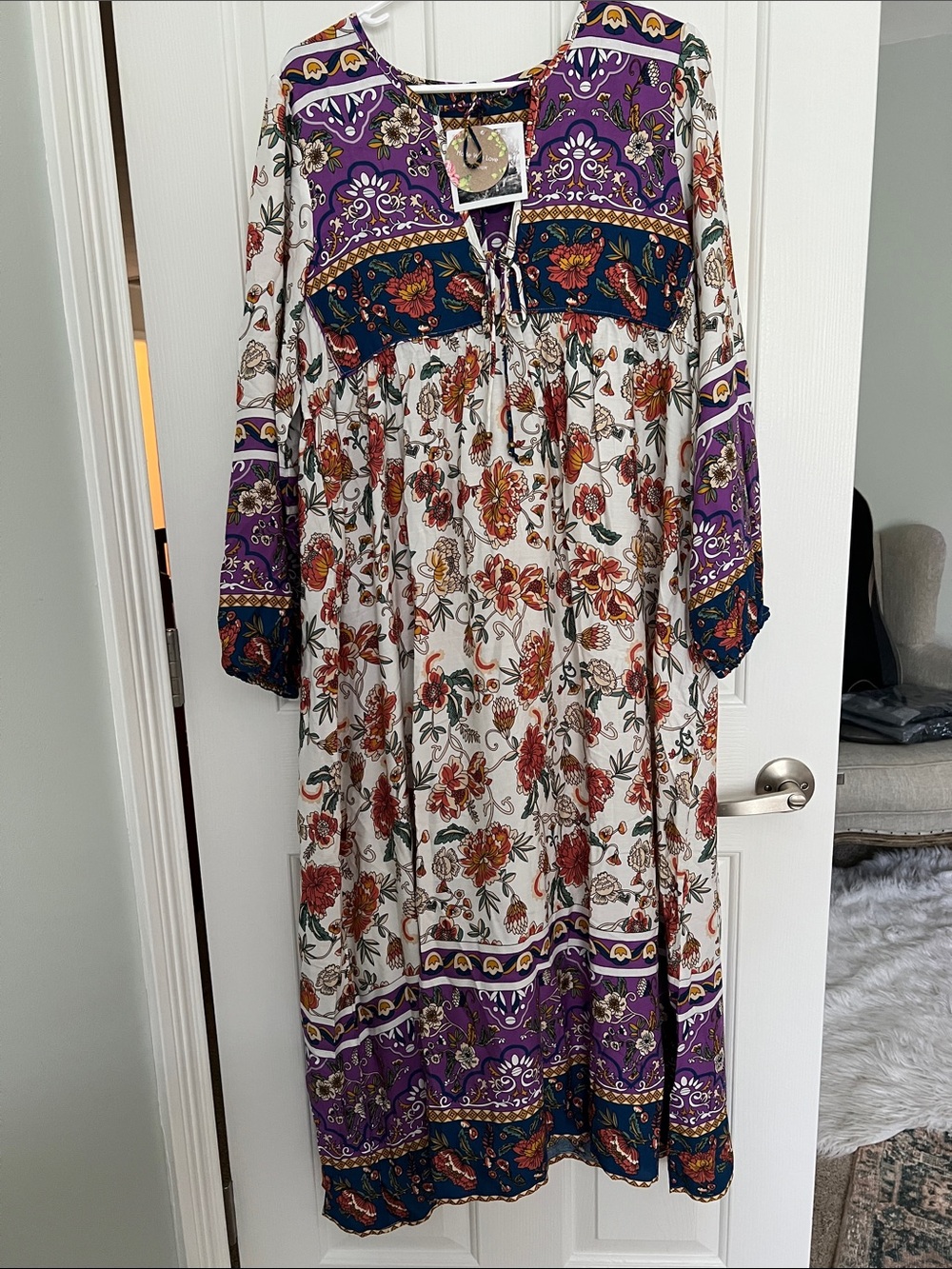 New Boho Floral Midi Maxi Bohemian Dress